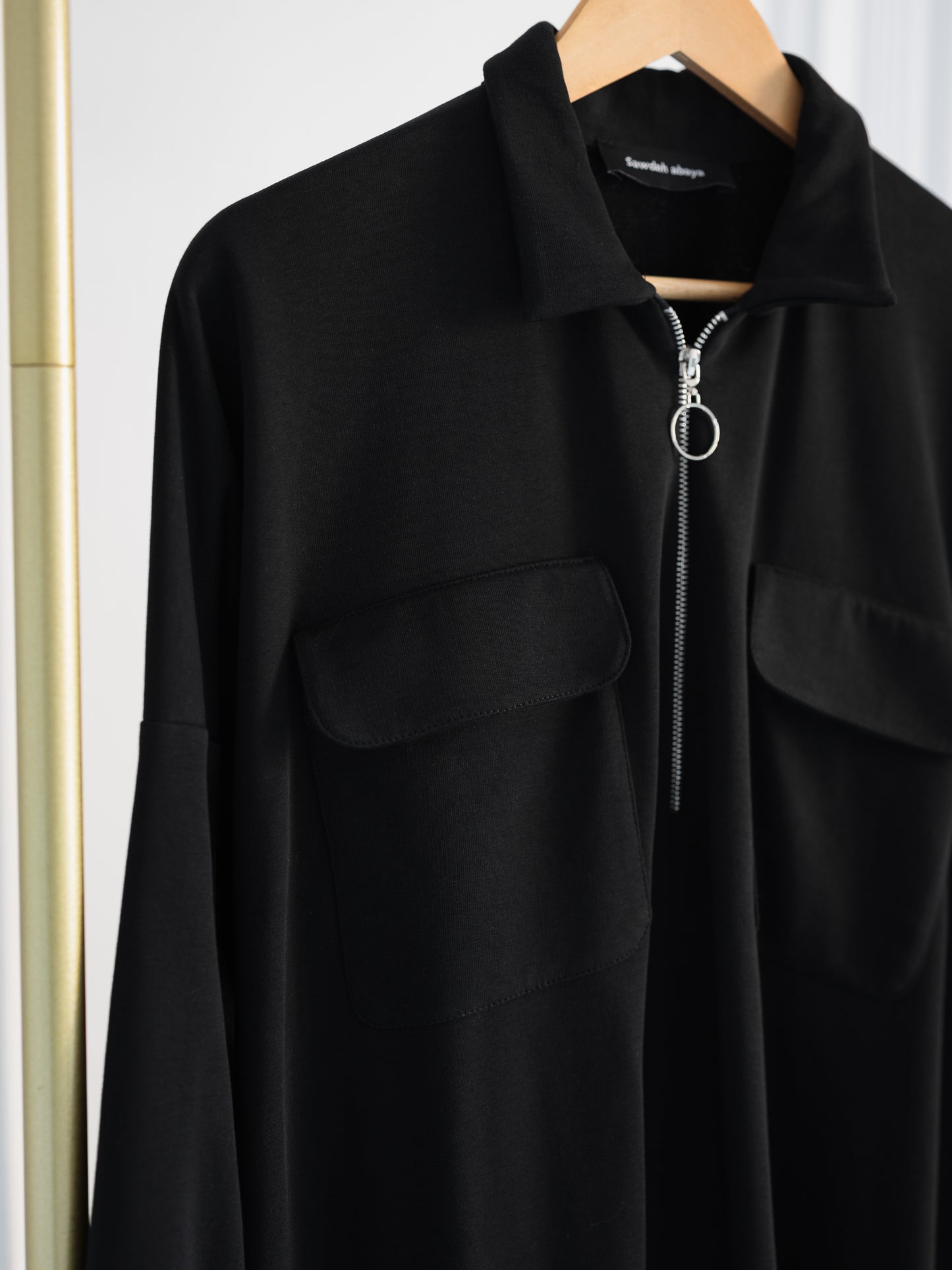 Black Zip-Front Abaya