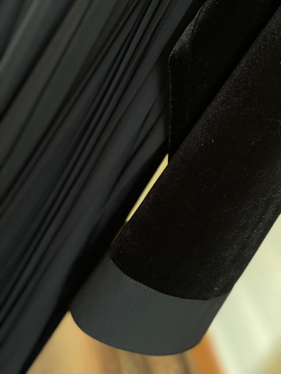 Velvet pleated cardigan