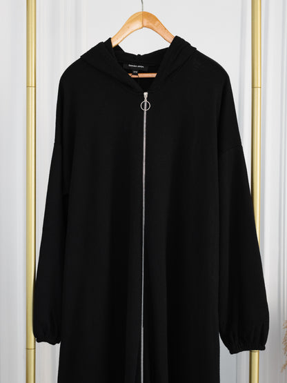 Zipped Hooded Abaya