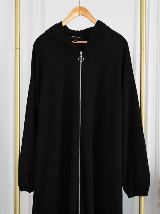 Zipped Hooded Abaya
