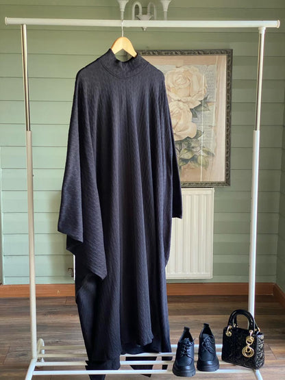 Black wool cape