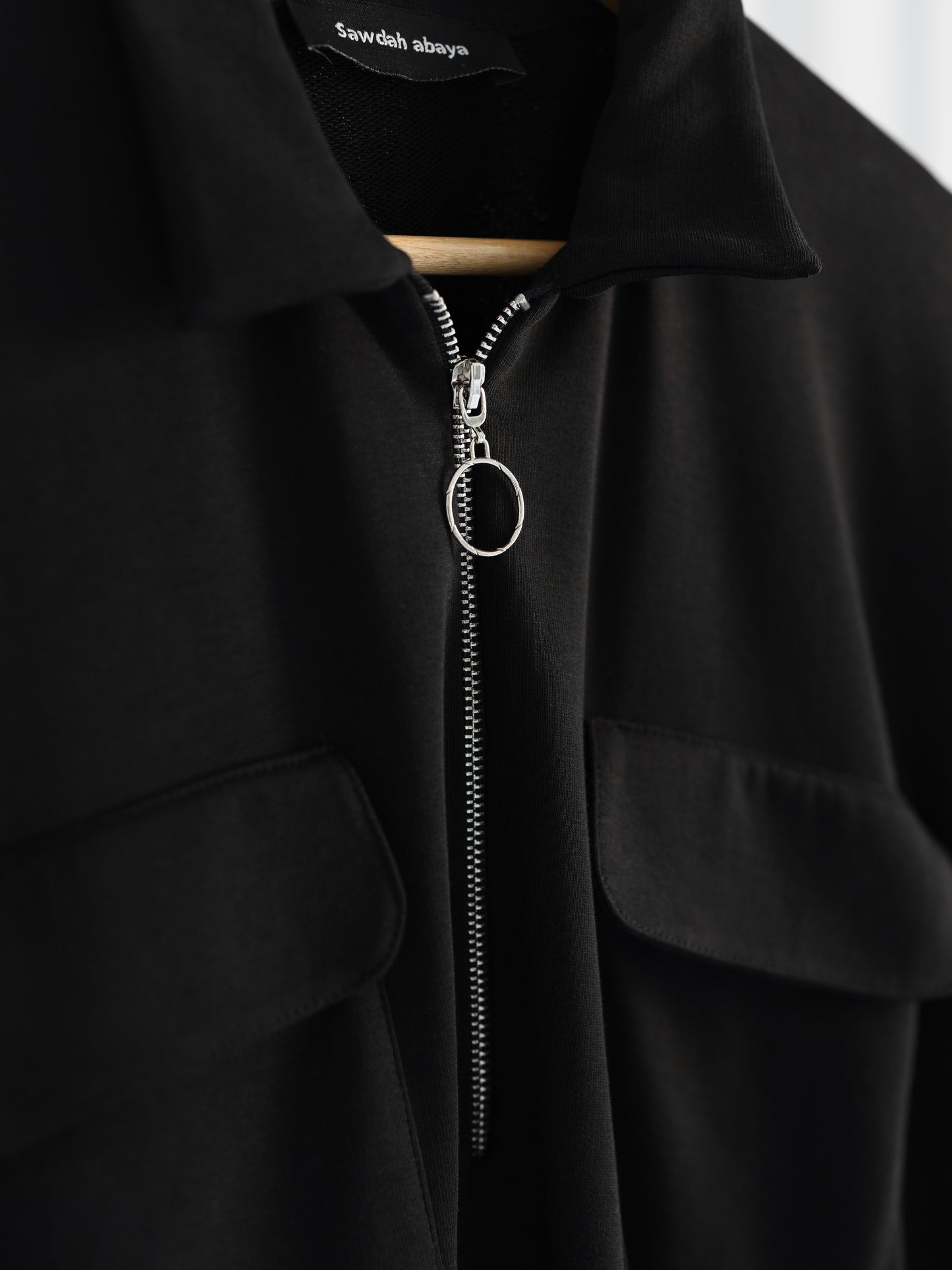 Black Zip-Front Abaya