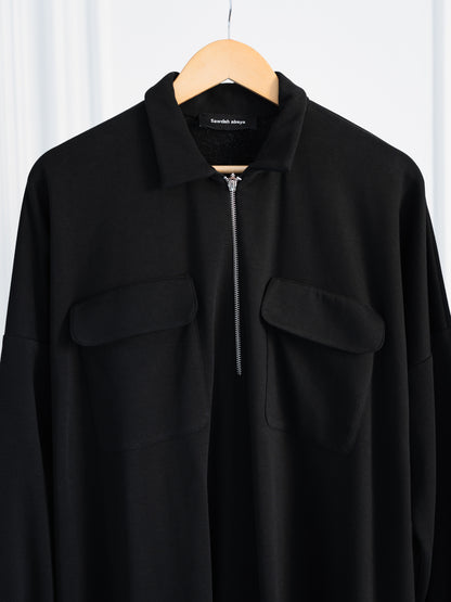 Black Zip-Front Abaya