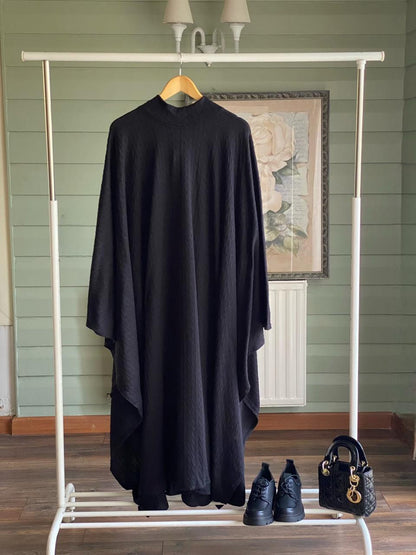 Black wool cape
