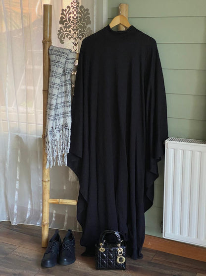 Black wool cape