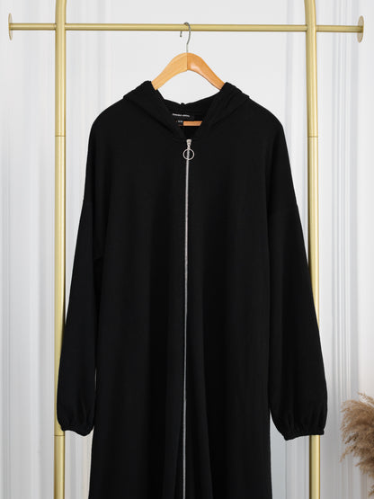 Zipped Hooded Abaya