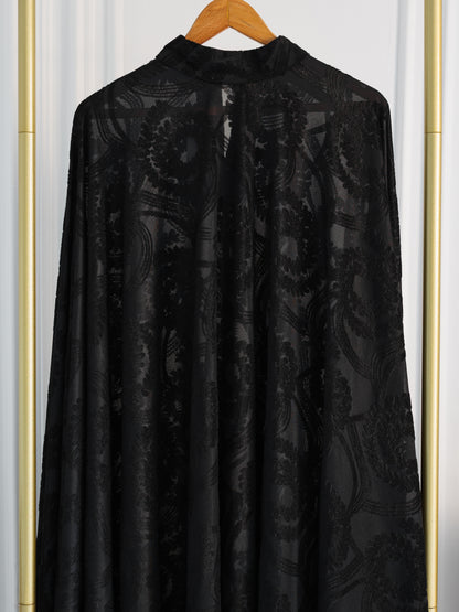 Black Jaquard Cape