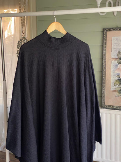 Black wool cape